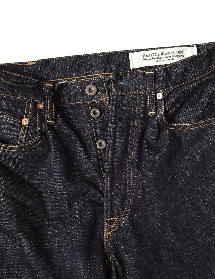 Kapital 14oz Denim 5P Selvedge Wide Leg Monkey TH