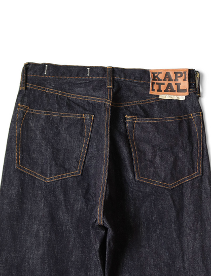 Kapital 14oz Denim 5P Selvedge Wide Leg Monkey TH