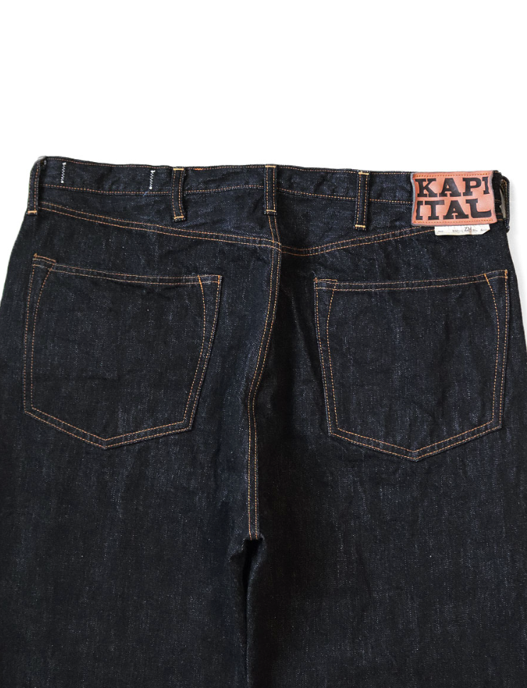 Kapital 14oz Denim 5P Selvedge Wide Leg Monkey TH (40~46inch)