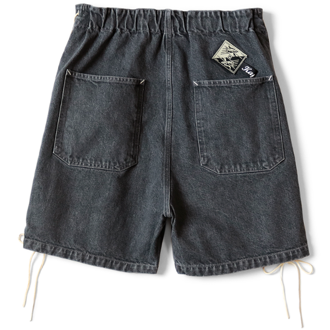 Kapital 14oz Black Denim Easy Ranch GO Shorts