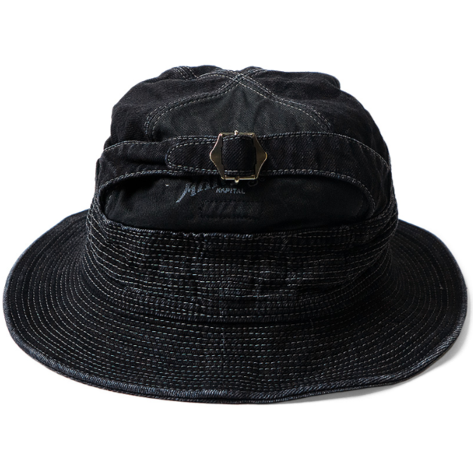 Kapital 11.5oz Black x Black Denim The Old Man and the Sea Hat