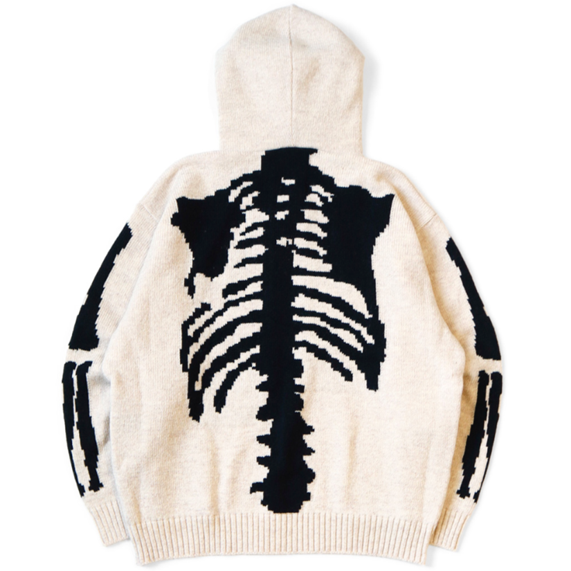 Kapital 5G Wool Bone Hooded Sweater