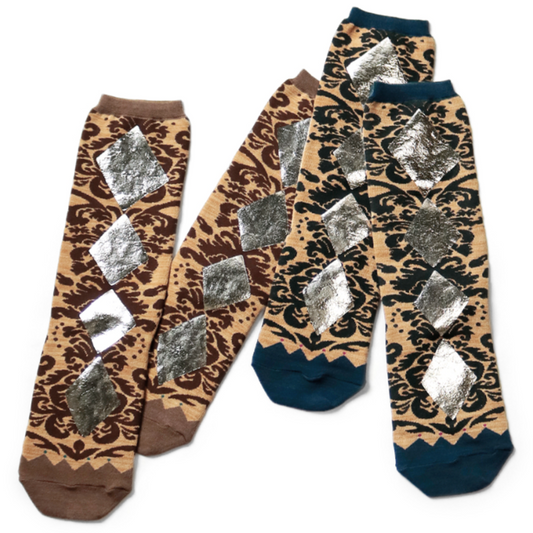 Kapital 200 Fizz pt Damask Pattern Socks