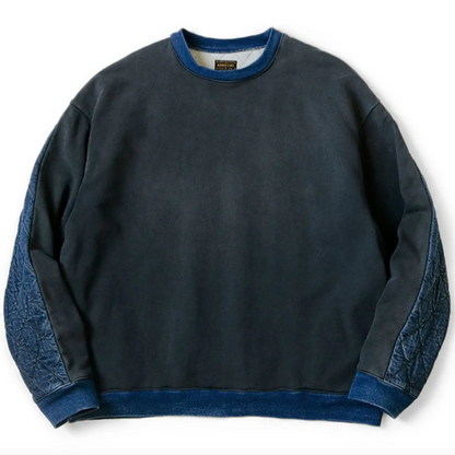 Kapital Fleece x Denim Quilting 2Tone Big Sweatshirt