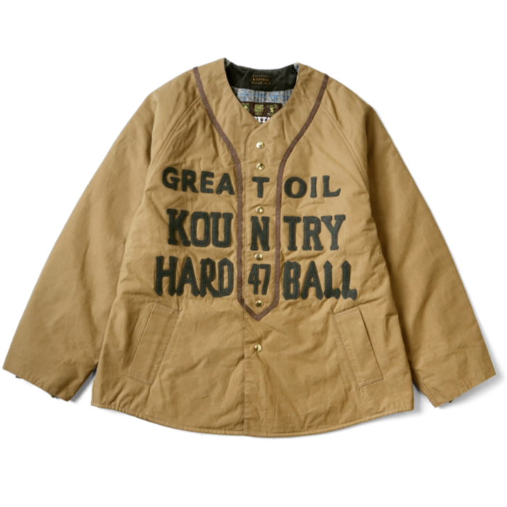 Kapital Cotton Weather Oil Coated Baseball Blouson