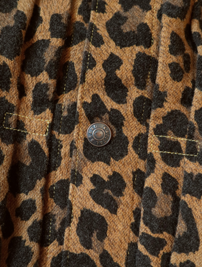 Kapital Twill Aged Wool Leopard Print 1st Jacket