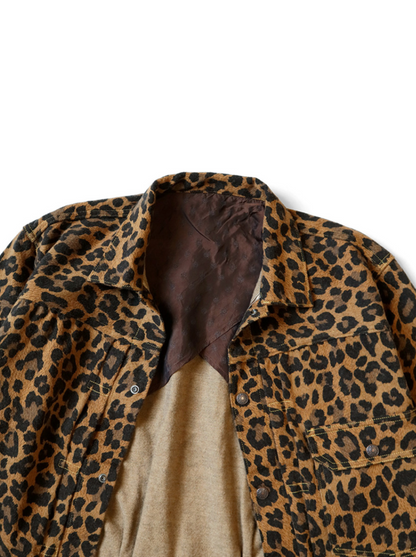 Kapital Twill Aged Wool Leopard Print 1st Jacket