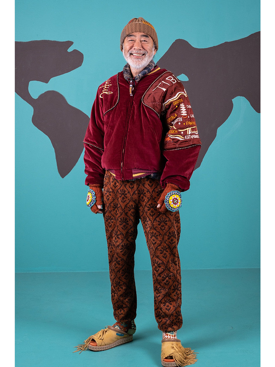 Kapital Velveteen Siamese Bomber Jacket (Beautiful TIBET)