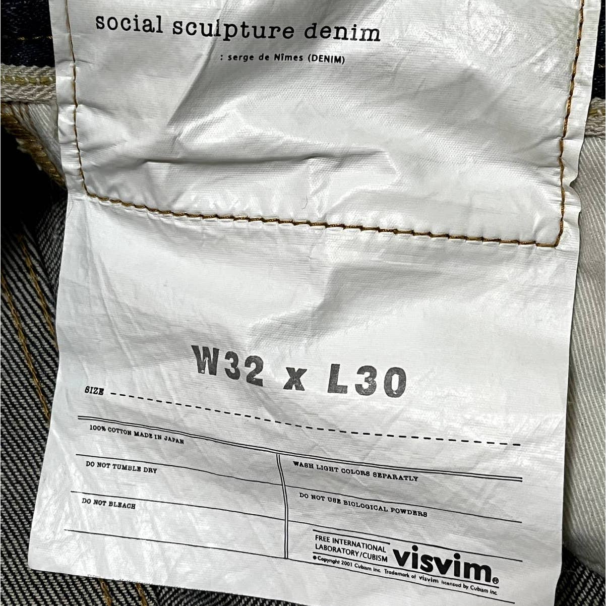 Visvim Social Sculpture 03R Raw Selvedge Denim Jeans