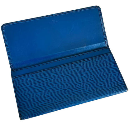 Louis Vuitton Blue Epi Long Wallet