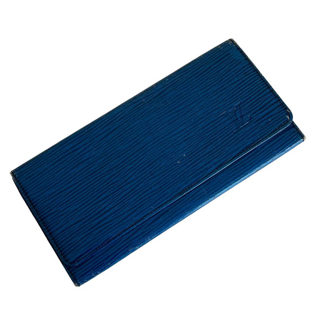 Louis Vuitton Blue Epi Long Wallet