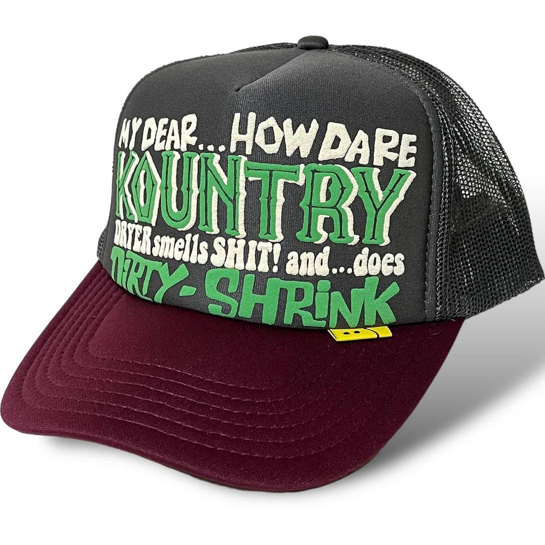 Kapital Kountry Dirty Shrink Trucker Hat (Gray/Burgundy) – CoJpGeneral