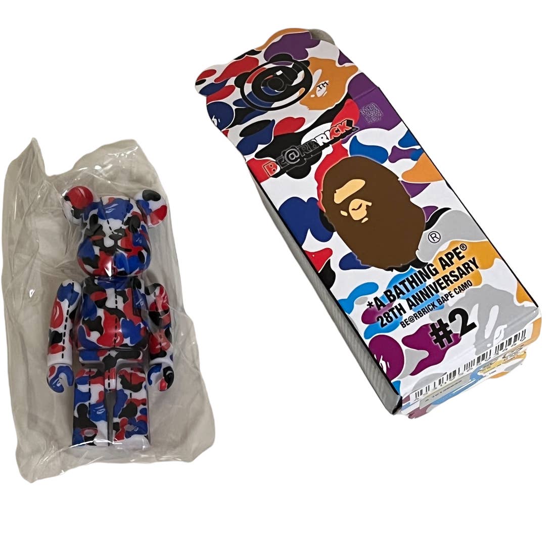 Bape x Bearbrick Paris Camo 100%