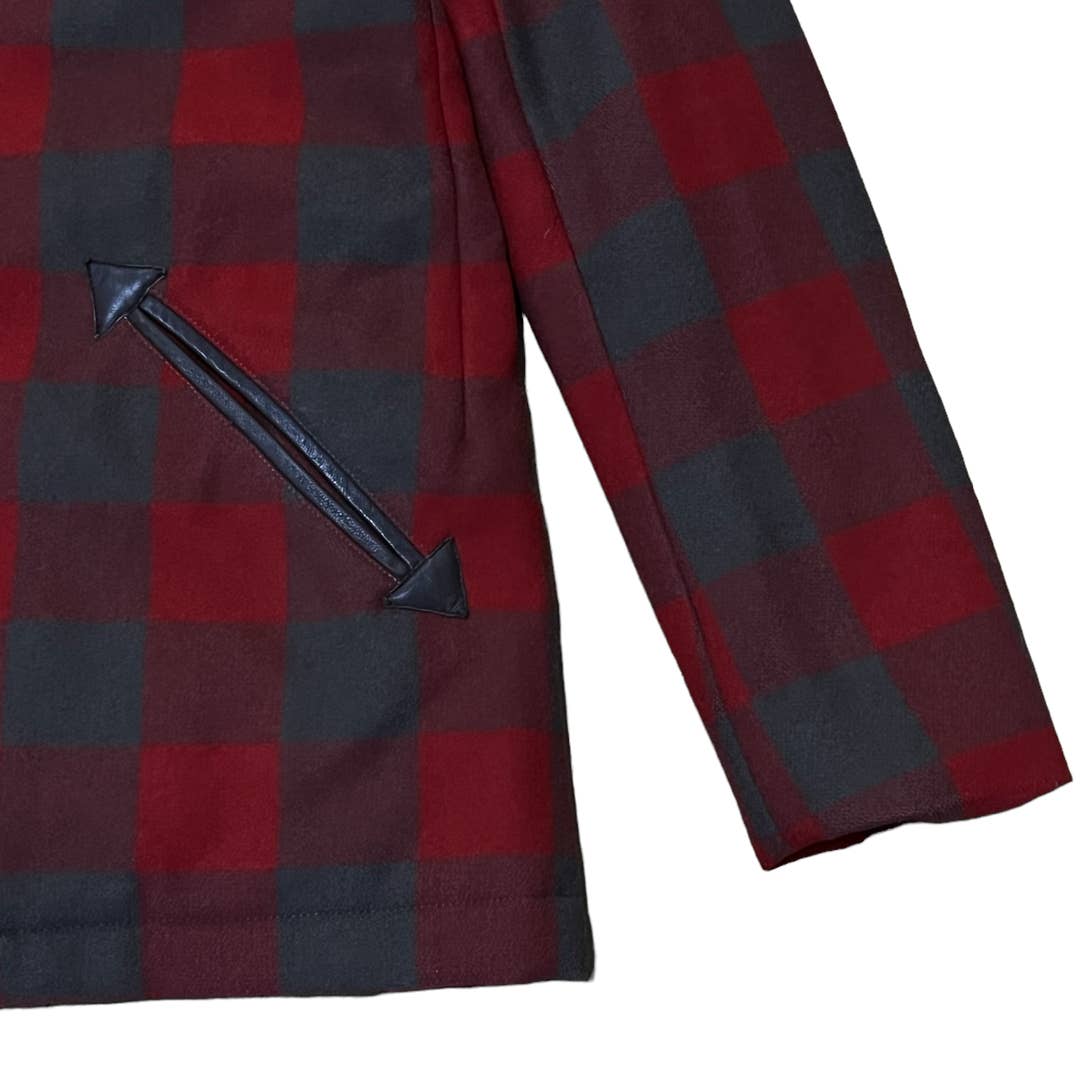 APC Wool Check Shearling Jacket