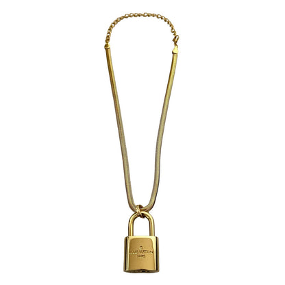 Louis Vuitton Gold Lock Necklace - Snake Chain