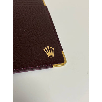 Rolex Leather Cardholder Brown