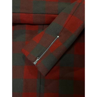 APC Wool Check Shearling Jacket