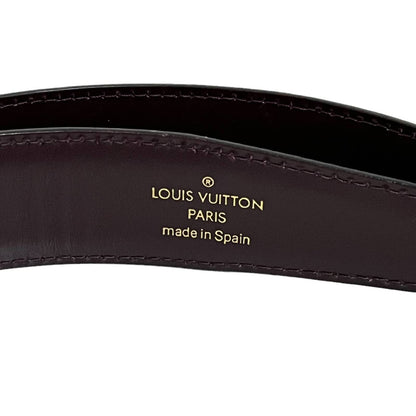 Louis Vuitton Gold Buckle Leather Belt